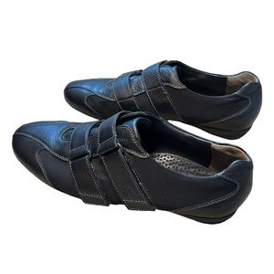 Paul Green Munchen Mens Size 5 US 7.5 Black Hook‎ And Loop Casual Shoes Sneaker